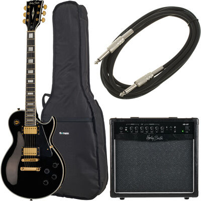 Harley Benton SC-500 BK Vintage Serie Bundle noir haute brillance