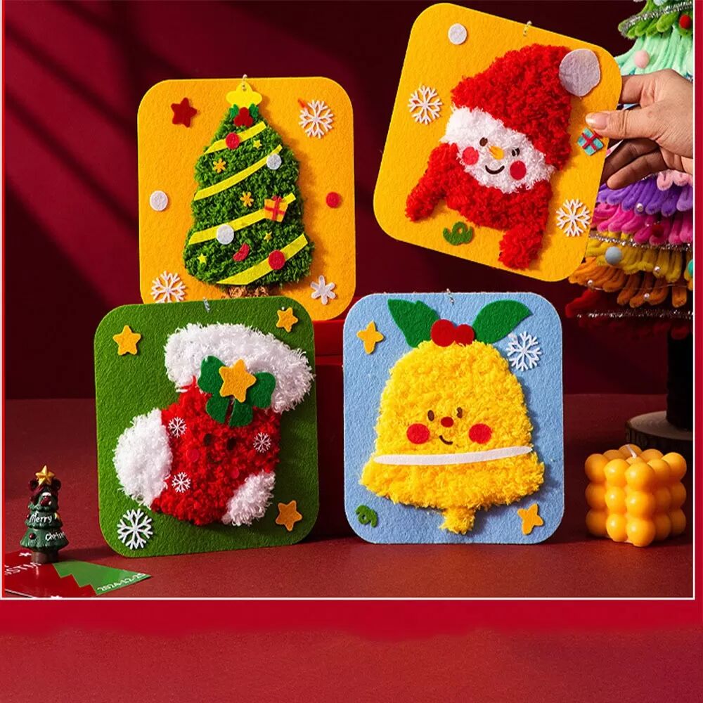 INF DIY Weihnachtsbaum Schnür-Set – Filz-Nähbastelset für festlichen Spaß