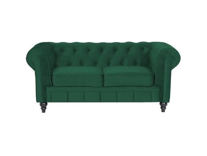 Canapé Chesterfield Velours 2 Places Altesse Vert