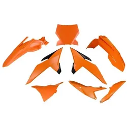 Racetech, Motorrad Zubehör, (RTECH) KTM SX 85 '25 KUNSTSTOFFSATZ OEM-FARBE SCHWARZ/ORANGE