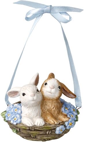 Ornament GOEBEL "Jahreshase 2026", braun (bunt), B:6,5cm H:6,5cm T:8cm, Biskuitporzellan, Dekofiguren, Ornament
