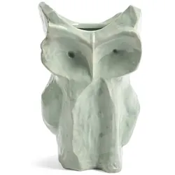 Serax - Marni Steingut Vase OWL / Eule AFTER MIDNIGHT - Größe S - hellblau