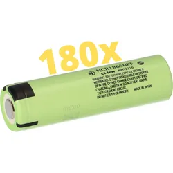 180x Panasonic NCR18650PF Flat-Top Li-ion 18650 2900mAh 3,6V