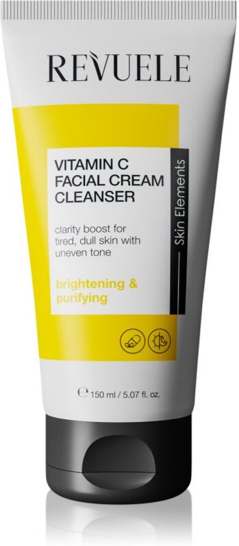 Revuele Vitamin C Facial Cream Cleanser makeup removal and cleansing cream for radiance and hydration 150 ml