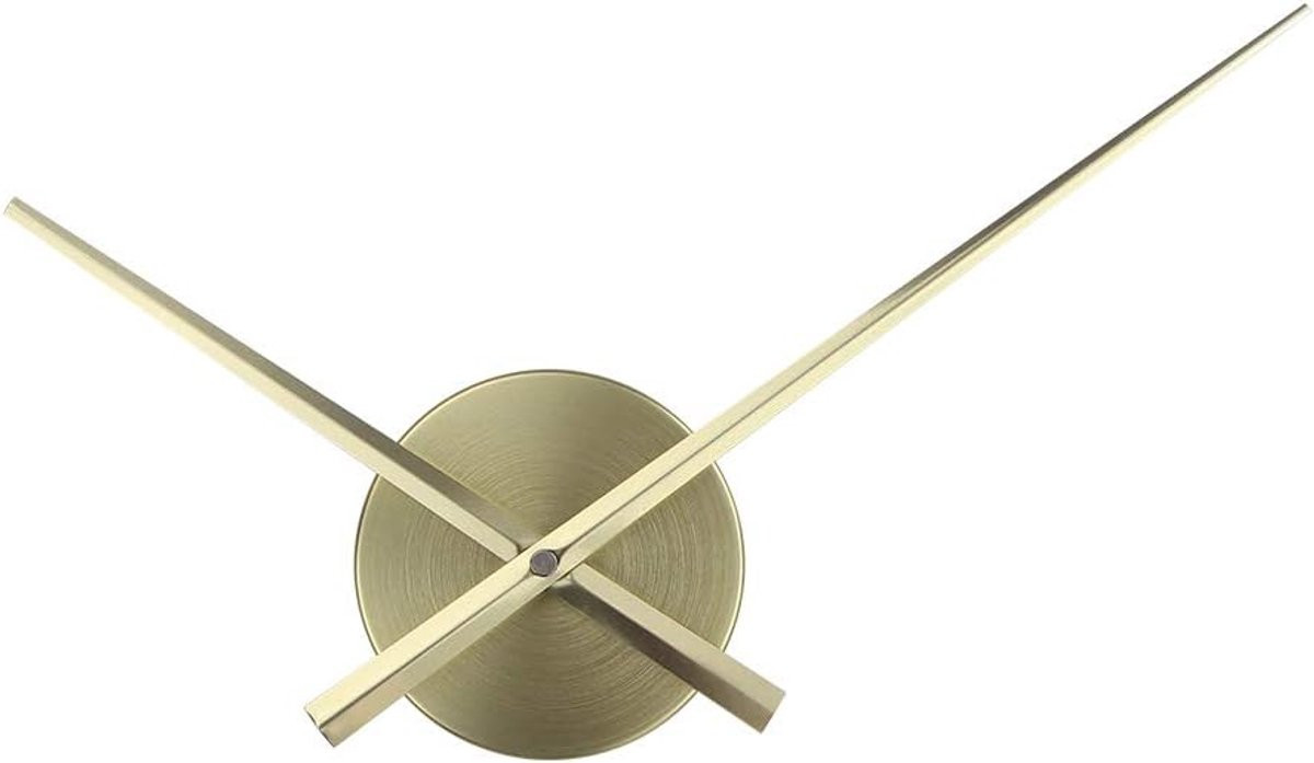 Timelike 3D Hand Klok DIY Wandklok met Quartz Mechanisme - Goud - Minimalistisch Design - Diameter: 23,5 cm