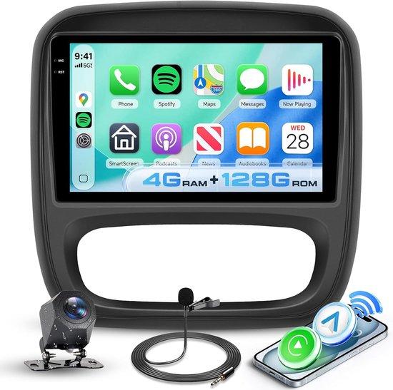 Android Autoradio, 9 Zoll - 4 GB RAM + 128 GB Speicher - Drahtlose CarPlay- und Bluetooth-Funktion - m-winkel