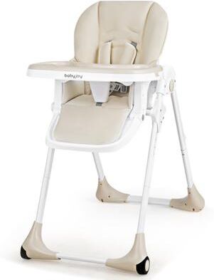 Costway 3-In-1 Convertible Baby High Chair for Baby and Toddler-Beige