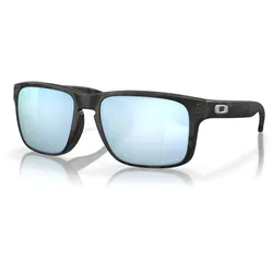 Oakley Holbrook Deep Water Polarized, Sonnenbrille - Matt Schwarz/Grau Hellbau-Getönt