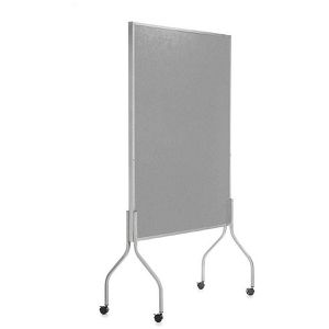 Rocada Moderationstafel 8100V22, Textilbezug, mit Rollen, 122 x 140 cm, grau