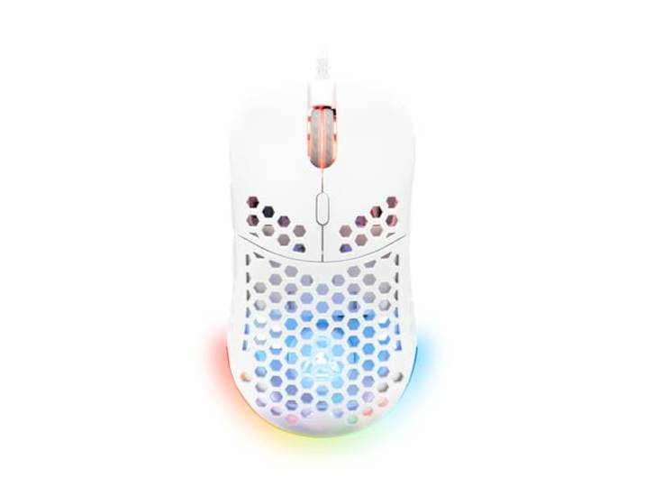 The G-Lab - Kult Oxygen - bekabelde gamingmuis, hoge prestaties, 12.800 dpi, maximale reactie, RGB 100% aanpasbaar, 6 programmeerbare toetsen - PC/PS4/PS5/Xbox - wit - nieuw