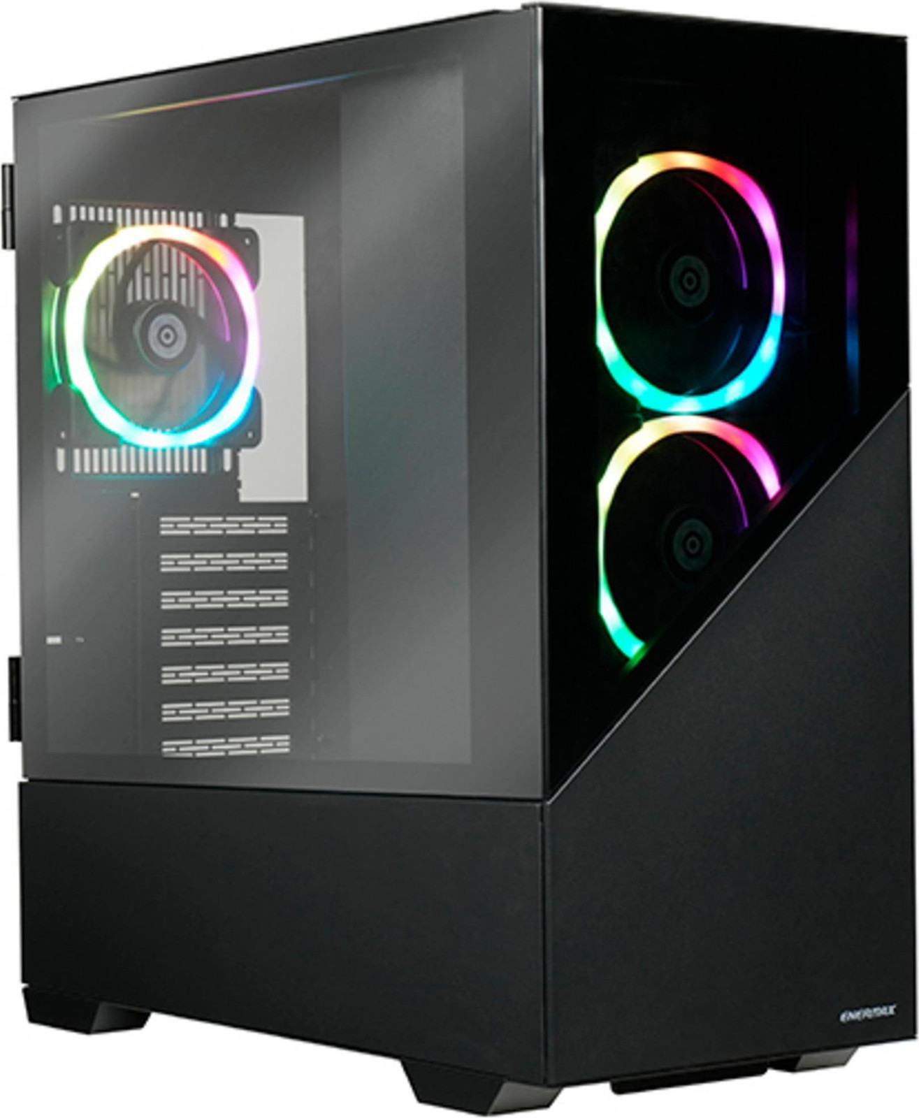 Enermax K8 RGB Mid-Tower ATX PC-behuizing met Tempered Glass en ARGB - Zwart
