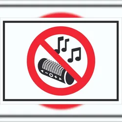 HB-Druck Schild Musik verboten Symbol A5 (148x210mm)