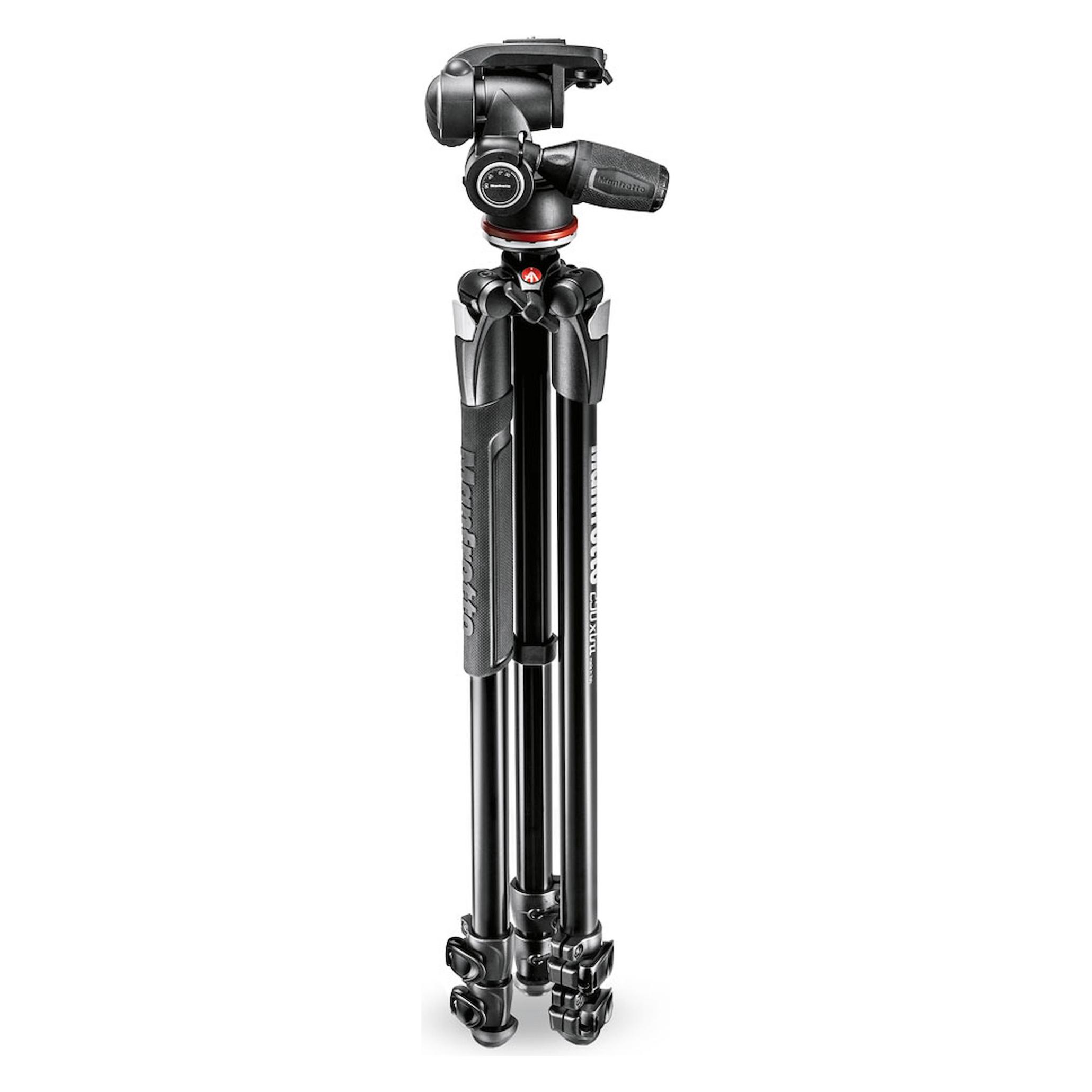Manfrotto 290 Xtra 3 Sektionen mit 3-Wege-Neiger (Metall) (MK290XTA3-3W)
