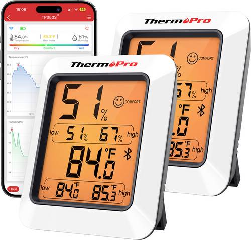 ThermoPro Funk-Thermo-/Hygrometer Weiß TP350-2