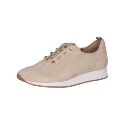 Sneaker PETER KAISER "Peter Kaiser Sneaker Leder", Damen, Gr. 39, beige (sand), Leder, Schuhe Sneaker