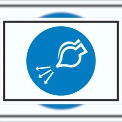 HB-Druck Luftversorgung einschalten beim Aussetzvorgang Symbol Schild A2 (420x594mm)