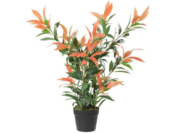 Okwish Kunstpflanzen 45/45/90 cm rot aus Kunststoff mit flexiblen Zweigen, Rot, 90 cm, Dekoration, Blumen & Blumentöpfe, Kunstpflanzen