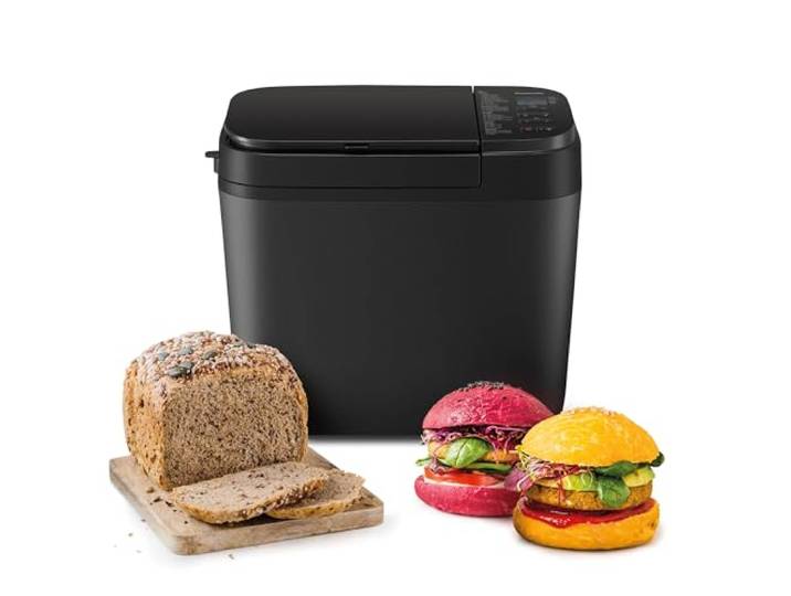 Panasonic SD-R2530KXE Automatischer Brotbackautomat, 30 Programme, Schwarz Brot bis 1,1Kg, 30 Programme, 4 glutenfreie Programme, Nussspender, 2 Temperatursensoren, 13-Stunden-Zeitvorwahl, Schwarz