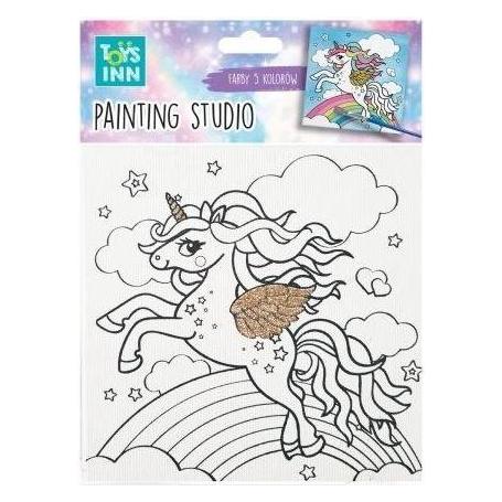 Stnux Leinwand-Einhorn-Regenbogen-STnux-Malset (43096137)
