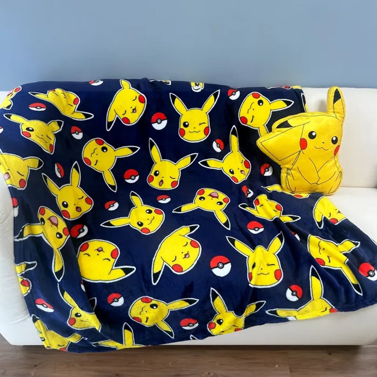 Pokémon Fleeceplaid Pika Pika voor kinderen - 125 x 150 cm - Polyester