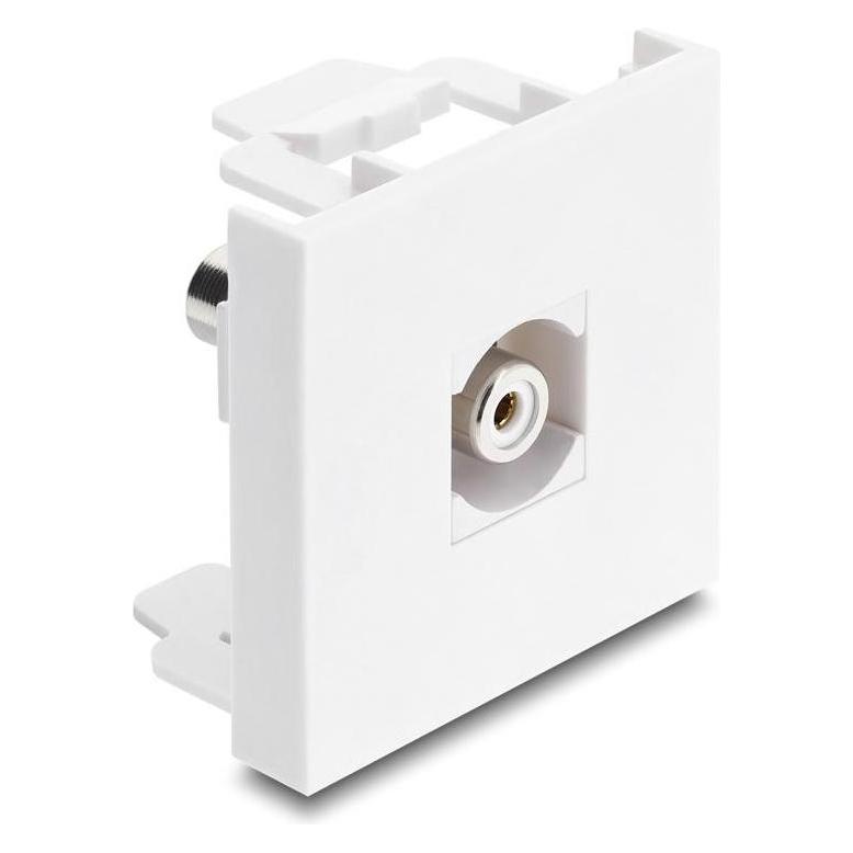 Delock Easy 45 Cinch Buchse zu Cinch Buchse Modul weiss (Winkeladapter) (430829)