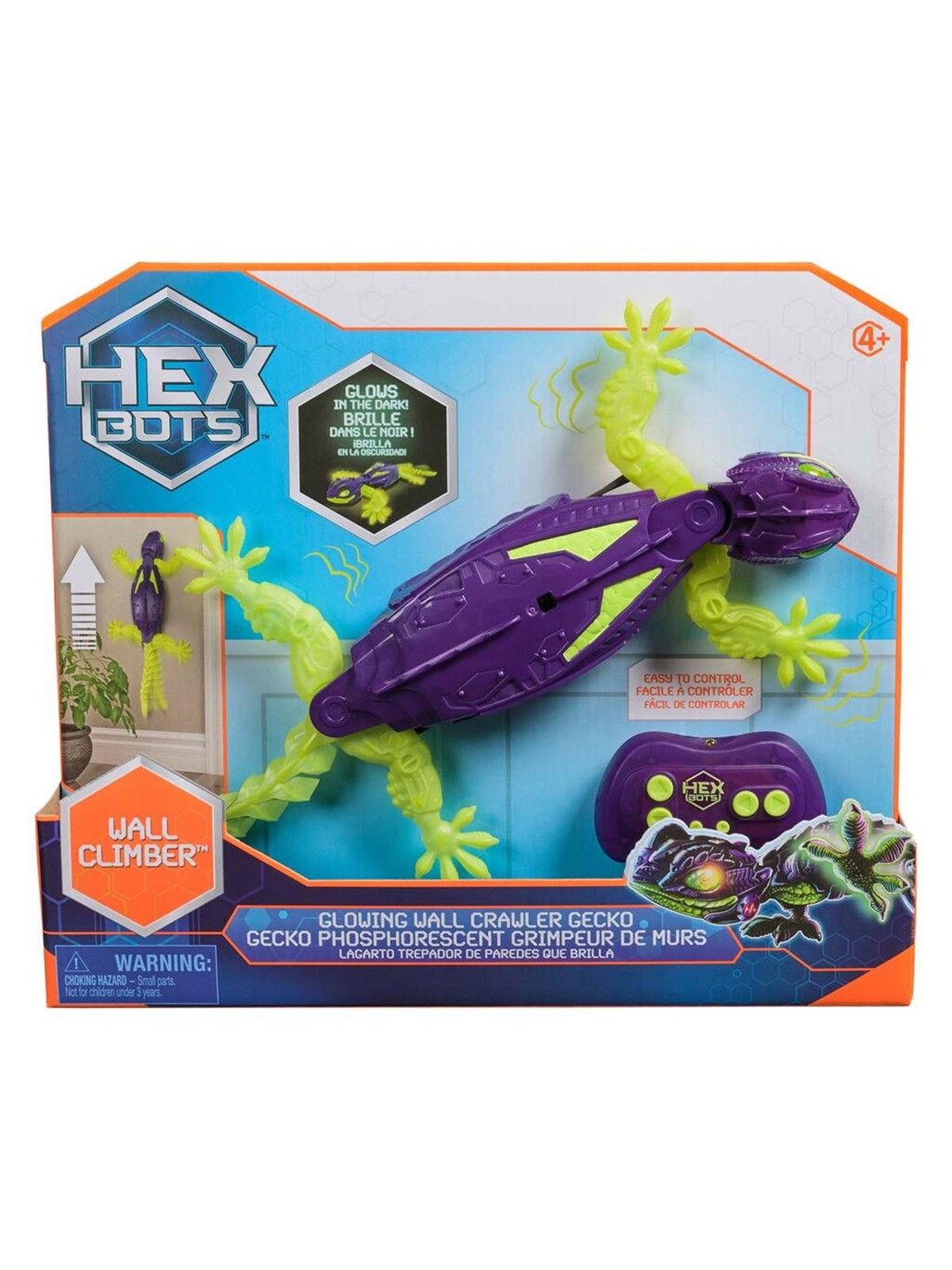 Hex Bots Wandkriechende Gecko, Leuchtet im Dunkeln