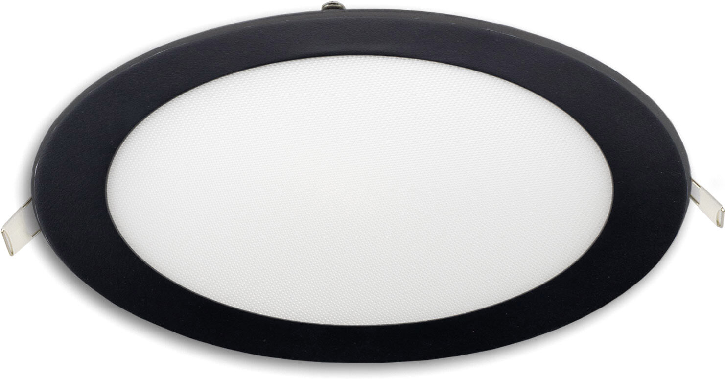 Isoled Led Downlight, 24w, Rund Ultraflach Schwarz, 300mm, Colorswitch 3000 3500 4000k, Dimmbar
