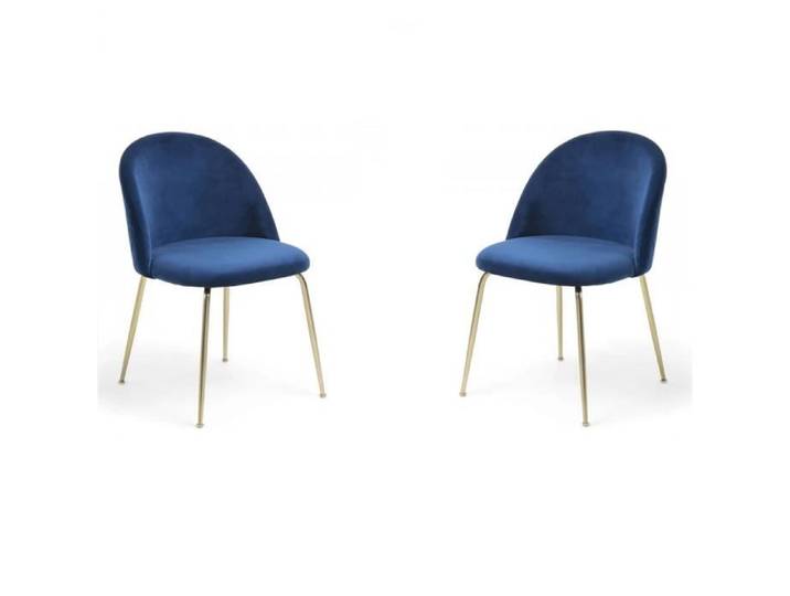 Chaise - PARIS - Velours Bleu - Confortable et Original