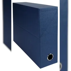 Exacompta 89527E 5x Transferbox Rücken 90mm gerilltes Papier - Dunkelblau