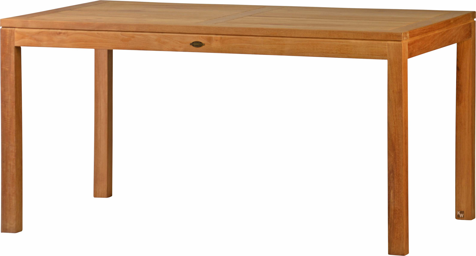 Teak Gartentisch Notting Hill 120 x 90 cm premium moderner Massivholztisch aus erstklassigem Teak-Kernholz hochwertiger Teaktisch naturbelassen