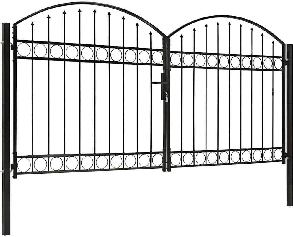 vidaXL Portail de clôture ASSEN à double porte avec arc en acier 300x150 cm