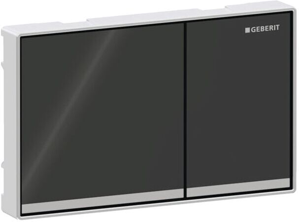 Geberit Betätigungsplatte Omega 60 Square 115081SJ1 Glas schwarz, für Omega Spülkästen