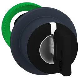 Schneider Electric ZB5FG7 Schlüsselschalter, Frontelement, Harmony XB5F, Kunststoff, 30mm, schwarz, 3 Stellungen, Mitte rastend