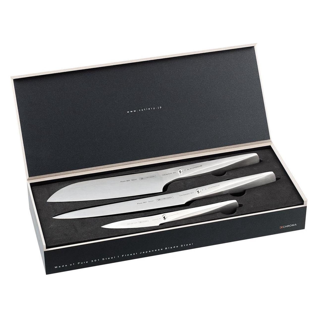 Chroma P-529 Messer-Set 3-teilig bestehend aus P-05, P-02 und P-09 (17.80 cm, 3x) (P529)