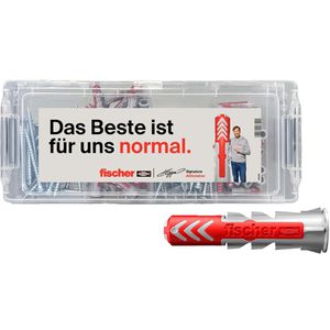 Fischer Schrauben-Dübel-Set 568544, MiniFixTainer, Universaldübel & Schrauben in 2 Größen, 160-teilig, 50 Stück