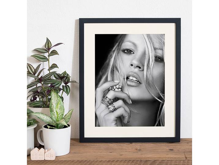 Bild Kate Moss I Rahmen: Massivholz Buche, lackiert Abdeckung: Plexiglas Multicolor 42 x 52cm