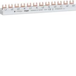 Hager KDN463AD Hager KDN463AD Phasenschiene 4P Gabel 10mm² 63A 12M AFDD Phasenschiene 1 St.