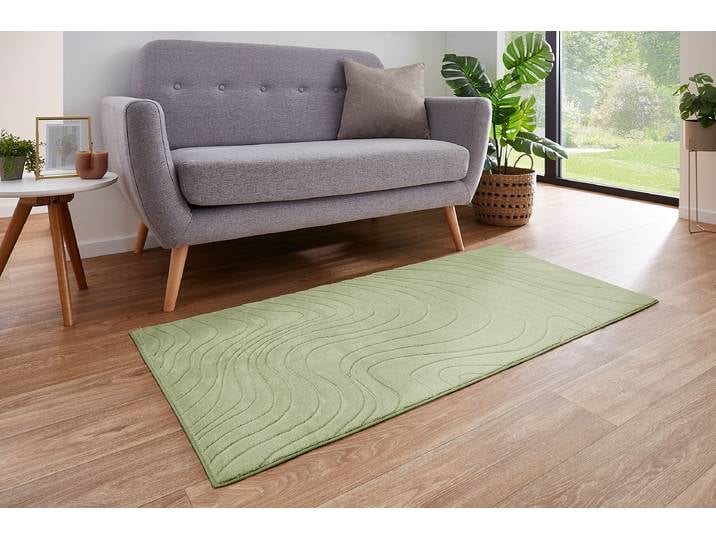 Kurzflorteppich Dale Grün/Salbei 80 x 150cm Polyester