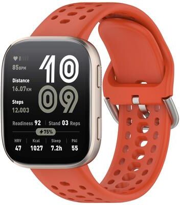 Everyday Crate Amazfit Bip 6 Bip Max Silicone Watch Band Quick Release Adjustable Replacement Strap red