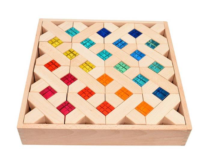 CHiLA Lernspielzeug Lux Spielbausteine (Cross Stones, 80-St)