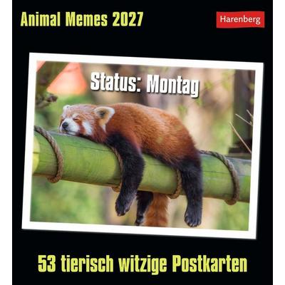Animal Memes Postkartenkalender 2027 - 53 tierisch witzige Postkarten