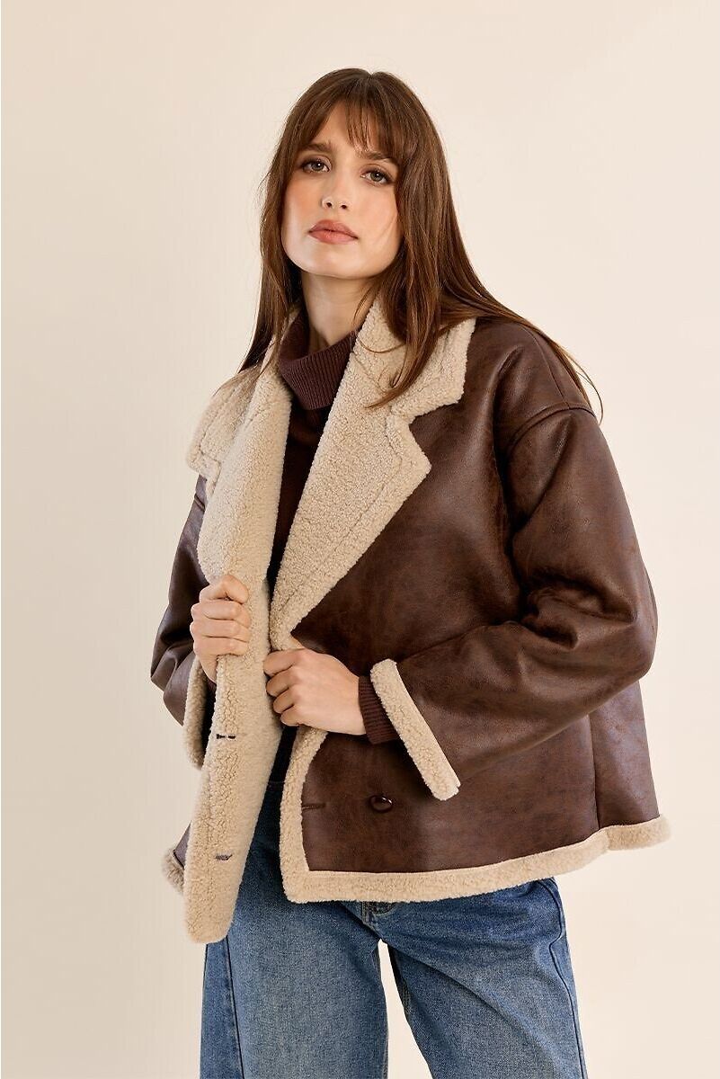 MOLLY BRACKEN Manteau bombardier, col tailleur