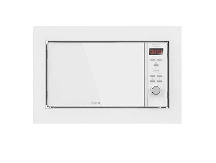 Cecotec Micro-ondes intégré Digital GrandHeat 2350\, Noir. 900 W\, 23 litres\, grill\, 9 fonctions préconfigurées\, Quick Start\, minuteur\, Plateau de 27 cm de diamètre. (Blanc)
