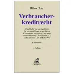 Verbraucherkreditrecht, Fachbücher von Peter Bülow, Markus Artz