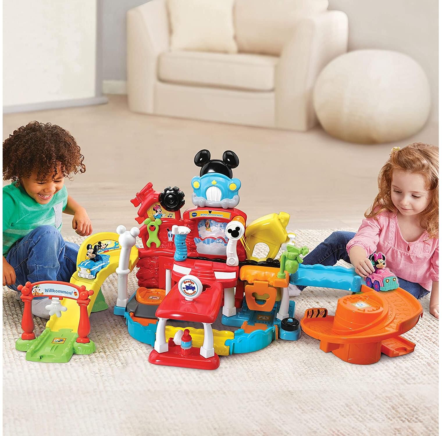 Spielwelt VTECH "Tut Mickys Autowerkstatt", Kinder, bunt, Spielfigurenwelten Spielwelt bunt Einheitsgröße