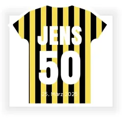 Einladungskarte Geburtstag: Trikot Gelb in Gelb
