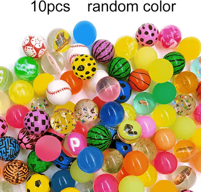 Inspire Curations BounceBurst Colorful Elastic Cat Toy Balls Set For Indoor Play 10pcs
