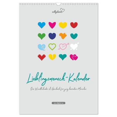 vollgeherzt: Lieblingsmensch-Kalender - Der Wandkalender als Geschenk für ganz besondere Menschen (Wandkalender 2027 DIN A3 hoch), CALVENDO