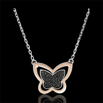Edenly Collier Spaziergang der Sinne - Nachtwandelnder Schmetterling - Rotgold