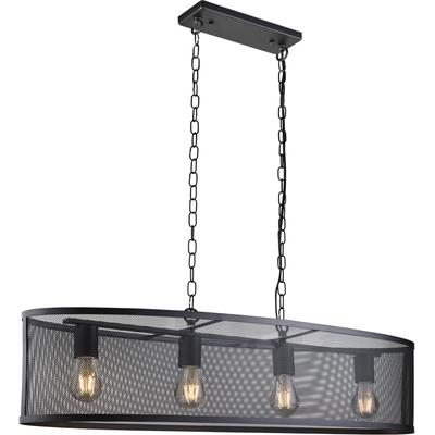 SEARCHLIGHT Hängeleuchte "Hängeleuchte Fishnet, 4-flammig", schwarz, 4, H: 23cm, 1 Stk., Leuchten, Fischnetz-Optik, Hängeleuchte